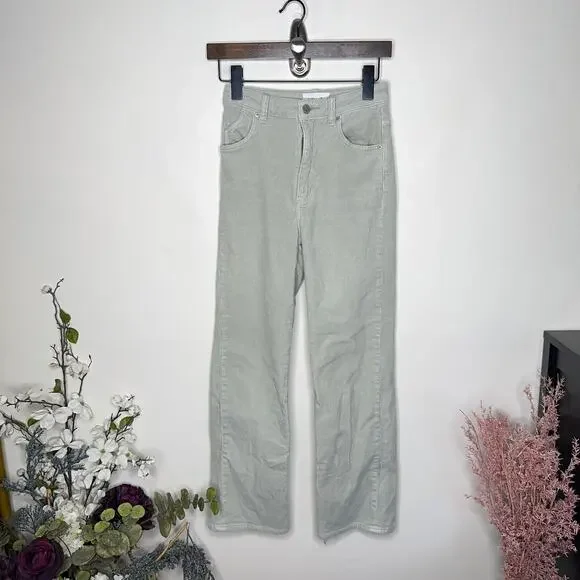 ROLLAS x ANTHROPOLOGIE Corduroy Original High-Rise Straight-Leg Jeans {BB25}
